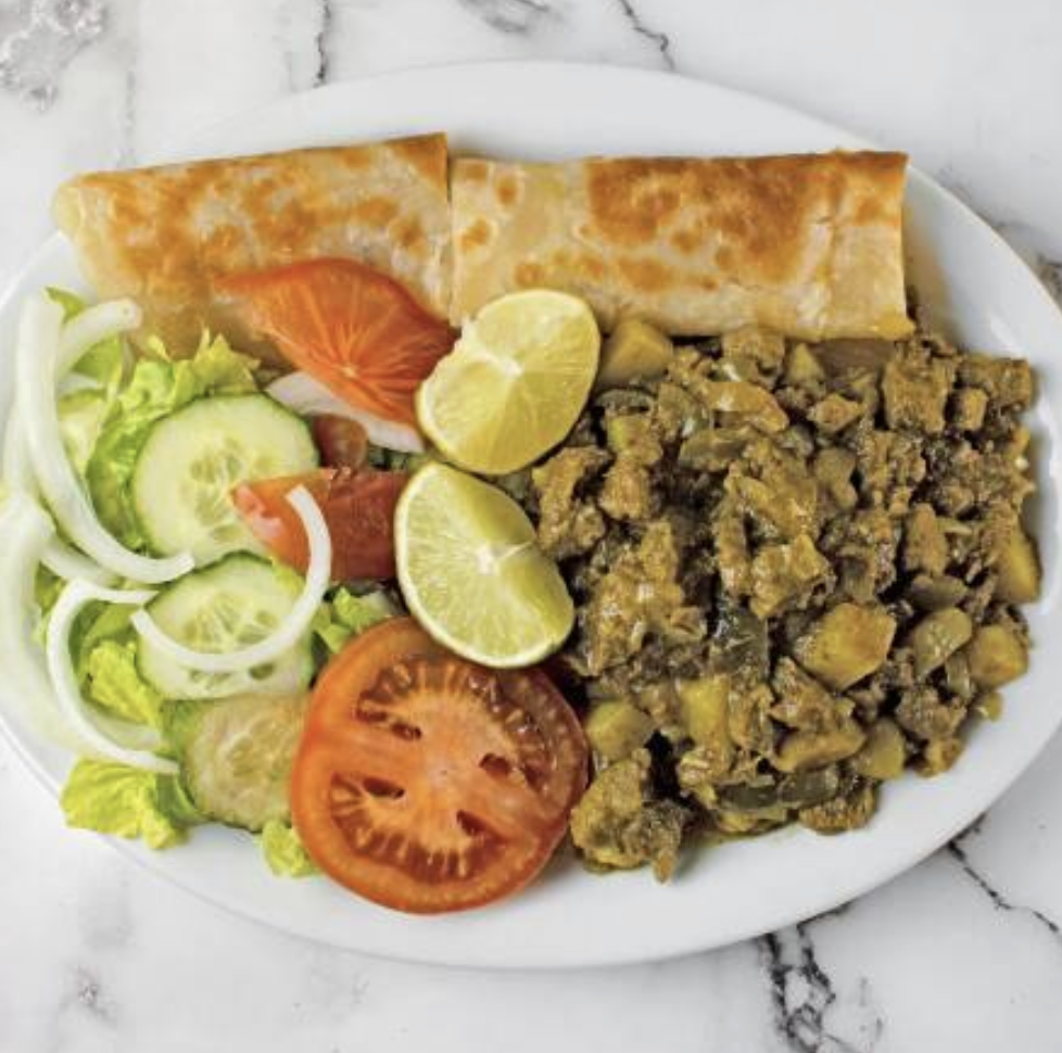 Beef Suqar with Sabaayad:Jabati
