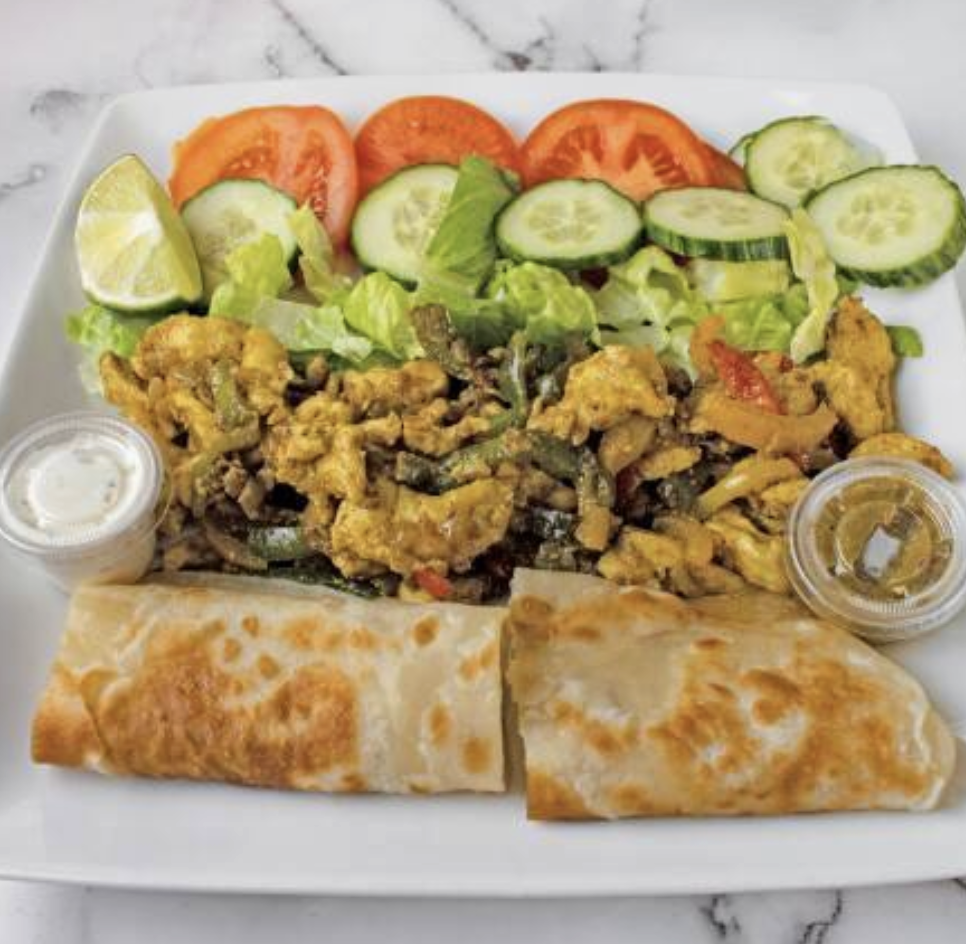 Chiken Suqaar with Sabaayad:Jabati